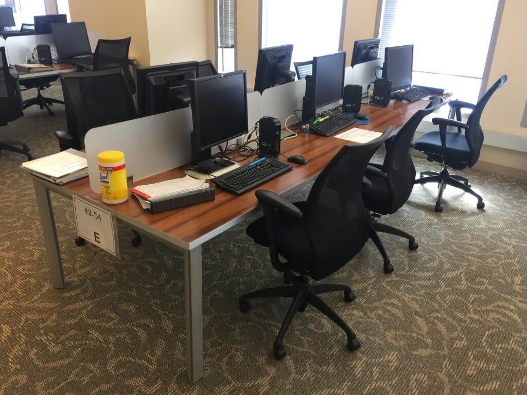 Used Benching Stations - Low Panels - Used Cubicles